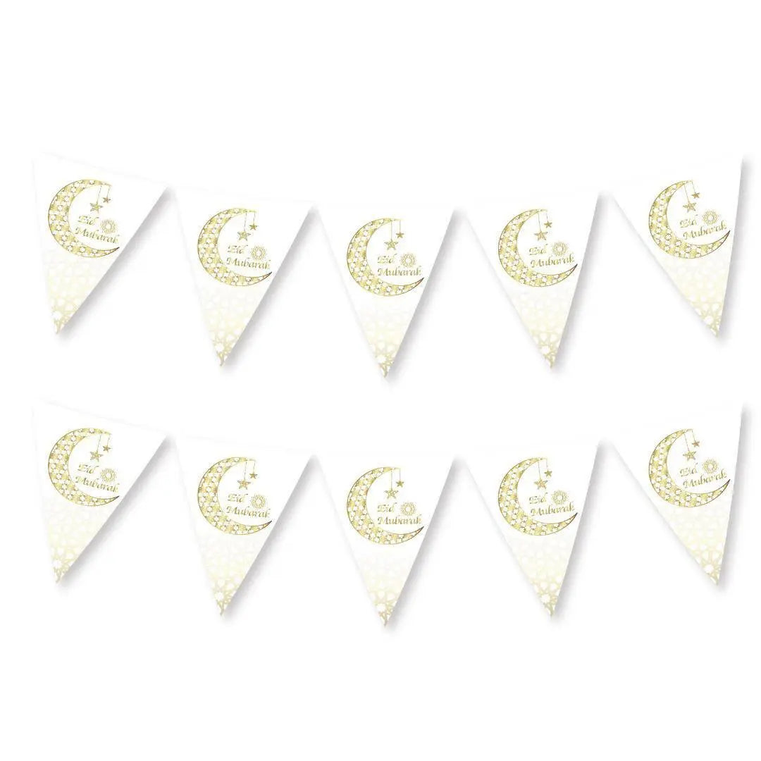 Eid Mubarak Slinger wit goud - Bazaarwinkel